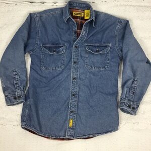 STANLEY Denim Flannel Button Up Shacket size M
